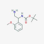 tert-butyl 2-amino-1-(2-methoxyphenyl)ethylcarbamate molecular structure