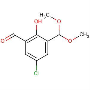 Benzaldehyde, 5-chloro-3-(dimethoxymethyl)-2-hydroxy- molecular structure