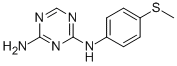 s-Triazine, 2-amino-4-(p-(methylthio)anilino)- molecular structure