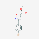 Methyl 3-(4-bromophenyl)-4,5-dihydroisoxazole-5-carboxylate molecular structure