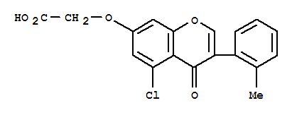 {[5-chloro-3-(2-methylphenyl)-4-oxo-4H-chromen-7-yl]oxy}acetic acid molecular structure