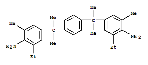 4,4'-(1,4-Phenylenedipropane-2,2-diyl)bis(2-ethyl-6-methylaniline) molecular structure