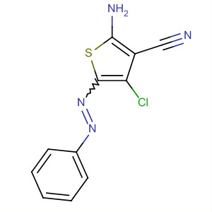 3-Thiophenecarbonitrile, 2-amino-4-chloro-5-(phenylazo)- molecular structure