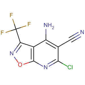 Isoxazolo[5,4-b]pyridine-5-carbonitrile,4-amino-6-chloro-3-(trifluoromethyl)- molecular structure