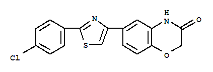 6-[2-(4-chlorophenyl)-1,3-thiazol-4-yl]-2H-1,4-benzoxazin-3(4H)-one molecular structure
