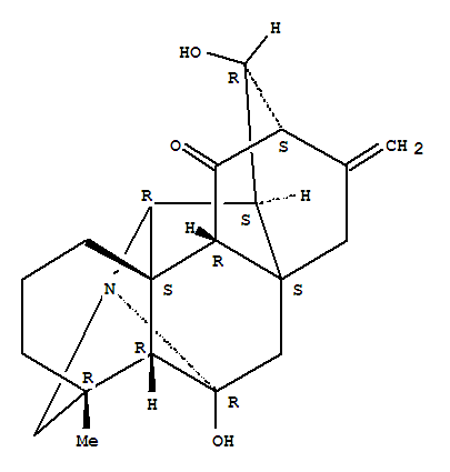 (6beta,20xi)-6,13-dihydroxyhetisan-11-one molecular structure