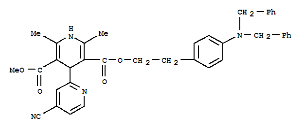 (2,4'-Bipyridine)-3',5'-dicarboxylic acid, 1',4'-dihydro-4-cyano-2',6'-dimethyl-, 2-(4-(bis(phenylmethyl)amino)phenyl)ethyl methyl ester