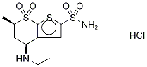 4H-Thieno[2,3-b]thiopyran-2-sulfonamide, 4-(ethylamino)-5,6-dihydro-6-methyl-, 7,7-dioxide, monohydrochloride, trans-
