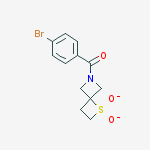 Methanone, (4-bromophenyl)(1,1-dioxido-1-thia-6-azaspiro[3.3]hept-6-yl)- molecular structure