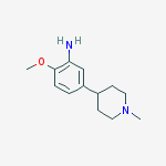 2-methoxy-5-(1-methylpiperidin-4-yl)aniline molecular structure