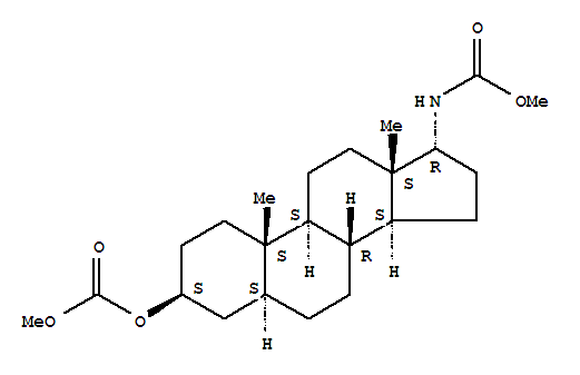 (3beta,5alpha,8xi,9xi,14xi,17alpha)-17-[(methoxycarbonyl)amino]androstan-3-yl methyl carbonate molecular structure