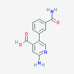 2-amino-5-(3-carbamoylphenyl)pyridine-4-carboxylic Acid molecular structure