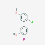 5-(2-chloro-5-methoxyphenyl)-2-fluorophenol molecular structure