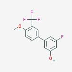 3-fluoro-5-[4-methoxy-3-(trifluoromethyl)phenyl]phenol molecular structure