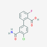 2-(3-carbamoyl-4-chlorophenyl)-6-fluorobenzoic Acid molecular structure