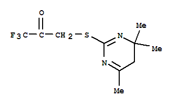 1,1,1-trifluoro-3-[(4,4,6-trimethyl-4,5-dihydropyrimidin-2-yl)sulfanyl]propan-2-one molecular structure