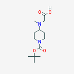 N-[1-(TERT-BUTOXYCARBONYL)-4-PIPERIDINYL]-N-METHYLGLYCINE, 95% molecular structure