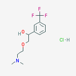 2-[2-(dimethylamino)ethoxy]-1-[3-(trifluoromethyl)phenyl]ethanol;hydrochloride molecular structure