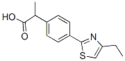 2-[4-(4-Ethylthiazol-2-yl)phenyl]propanoic acid molecular structure