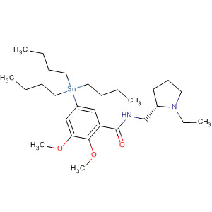 Benzamide,N-[[(2S)-1-ethyl-2-pyrrolidinyl]methyl]-2,3-dimethoxy-5-(tributylstannyl)- molecular structure