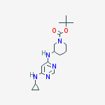 tert-Butyl 3-((6-(cyclopropylamino)pyrimidin-4-yl)amino)piperidine-1-carboxylate molecular structure