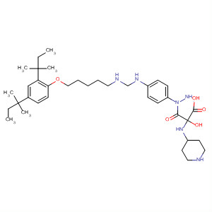 Acetic acid, oxo(4-piperidinylamino)-,2-[4-[[[[4-[2,4-bis(1,1-dimethylpropyl)phenoxy]butyl]methylamino]carbonyl]amino]phenyl]hydrazide molecular structure