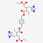 1,1'-(benzene-1,4-diyldimethanediyl) 5,5'-diethyl bis{2-ethyl-3-[(1-methyl-1H-imidazol-5-yl)methyl]pentanedioate}