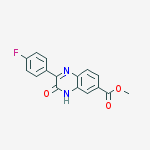 methyl 2-(4-fluorophenyl)-3-oxo-3,4-dihydroquinoxaline-6-carboxylate molecular structure
