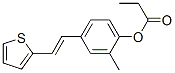 [2-methyl-4-[(E)-2-thiophen-2-ylethenyl]phenyl] propanoate molecular structure