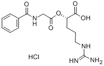 (S)-2-(2-BENZOYLAMINO-ACETOXY)-5-GUANIDINO-PENTANOIC ACID molecular structure