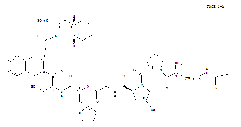 bradykinin, Hyp(3)-Thi(5)-Tic(7)-Oic(8)-desArg(9)- molecular structure