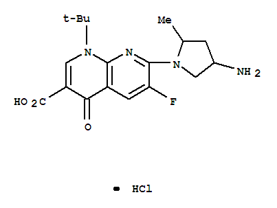 7-(4-amino-2-methylpyrrolidin-1-yl)-1-tert-butyl-6-fluoro-4-oxo-1,4-dihydro-1,8-naphthyridine-3-carboxylic acid hydrochloride