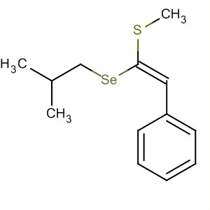 Benzene, [(1Z)-2-[(2-methylpropyl)seleno]-2-(methylthio)ethenyl]- molecular structure