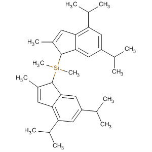 Silane, dimethylbis[2-methyl-4,6-bis(1-methylethyl)-1H-inden-1-yl]- molecular structure