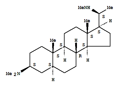 (20S)-3β-Dimethylamino-20-methylamino-5α-pregnane molecular structure