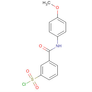 Benzenesulfonyl chloride, 3-[[(4-methoxyphenyl)amino]carbonyl]- molecular structure