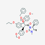 (4S,5R)-1-[(1R,2R,3S)-3-(1,3-Benzodioxol-5-yl)-1-(2-benzyloxy-4-methoxyphenyl)-1-hydroxy-6-propoxy-2-indanoyl]-3,4-dimethyl-5-phenyl-2-imidazolidinone molecular structure