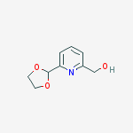 (6-(1,3-dioxolan-2-yl)pyridin-2-yl)methanol molecular structure