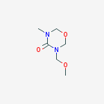 3-(methoxymethyl)-5-methyl-1,3,5-oxadiazinan-4-one molecular structure