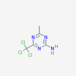 4-methyl-6-(trichloromethyl)-1,3,5-triazin-2-amine molecular structure