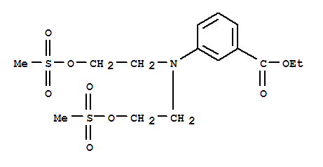 ethyl 3-(bis{2-[(methylsulfonyl)oxy]ethyl}amino)benzoate molecular structure