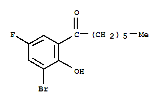 1-(3-bromo-5-fluoro-2-hydroxyphenyl)heptan-1-one molecular structure