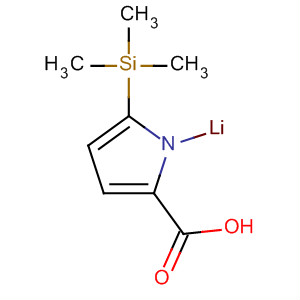 1H-Pyrrole-2-carboxylic acid, 5-(trimethylsilyl)-, monolithium salt molecular structure