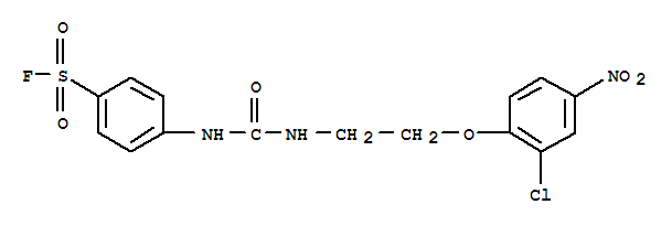 4-({[2-(2-chloro-4-nitrophenoxy)ethyl]carbamoyl}amino)benzenesulfonyl fluoride molecular structure