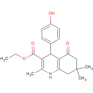 3-Quinolinecarboxylic acid,1,4,5,6,7,8-hexahydro-4-(4-hydroxyphenyl)-2,7,7-trimethyl-5-oxo-, ethylester molecular structure