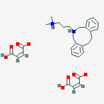 Dimethyl-[3-(6,7,12,13-tetrahydro-5h-benzo[d][2]benzazonin-6-ium-6-yl)propyl]azanium;(z)-4-hydroxy-4-oxobut-2-enoate molecular structure