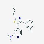 4-[4-(3-METHYLPHENYL)-2-PROPYL-1,3-THIAZOL-5-YL]-2-PYRIDYLAMINE molecular structure