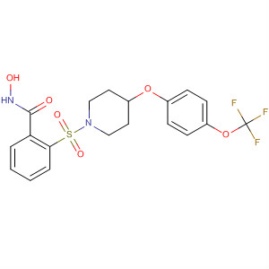 Benzamide,N-hydroxy-2-[[4-[4-(trifluoromethoxy)phenoxy]-1-piperidinyl]sulfonyl]- molecular structure
