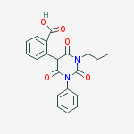 2-(2,4,6-trioxo-1-phenyl-3-propyl-1,3-diazinan-5-yl)benzoic Acid molecular structure