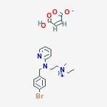 Ethylenediamine, N-(p-bromobenzyl)-N'-ethyl-N'-methyl-N-(2-pyridyl)-, maleate molecular structure
